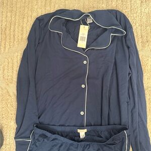 Women's Navy Blue Pajama Set